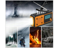 NO NAME Radio awaryjne AM/FM IPX3 z dynamem, latarką, powerbankiem i - 1583856 - zdjęcie 2